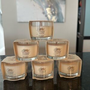 NEW Yankee Candle Soft Wool & Amber Mini Candles Lot of 6 count filled votive